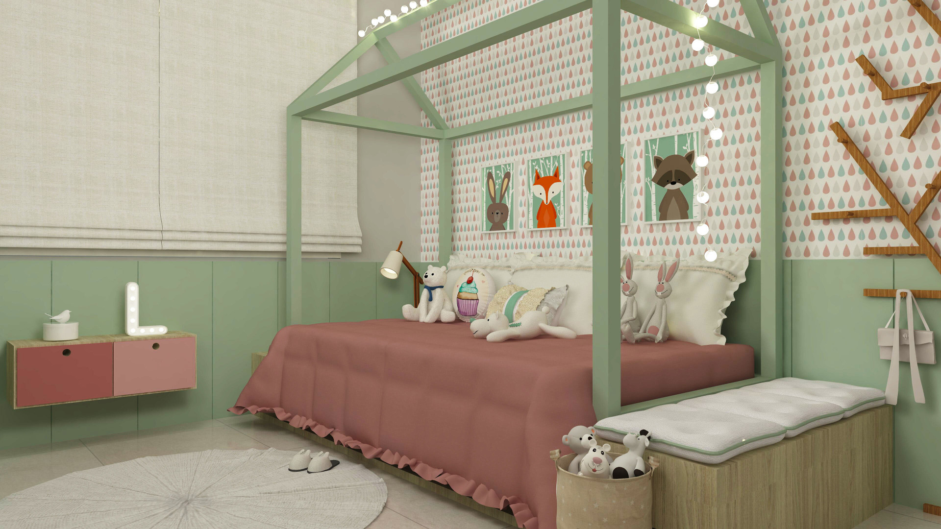 Decoração quarto montessoriano para menina | Monique Bordin Arquitetura ...