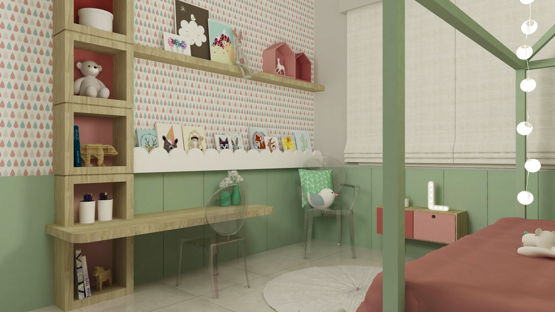 Decoração quarto montessoriano para menina | Monique Bordin Arquitetura ...