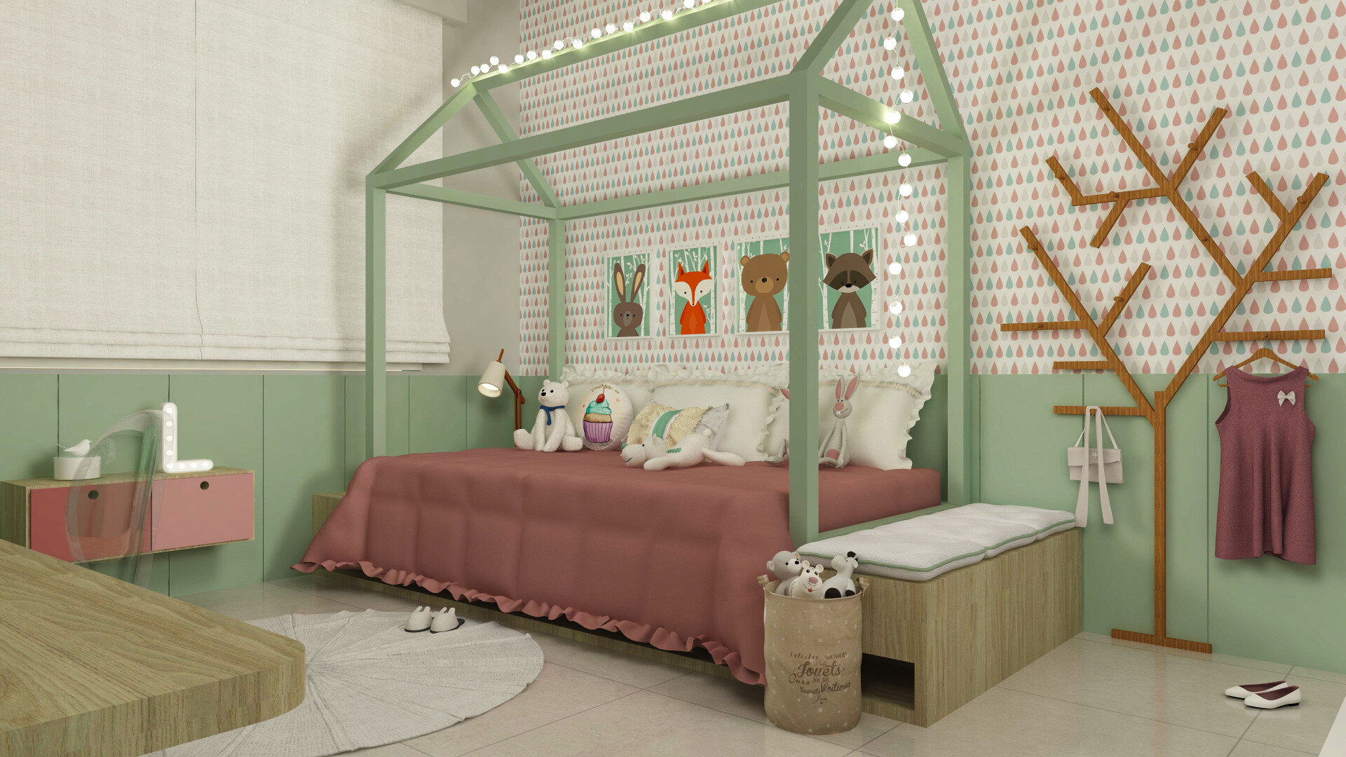 Decoração quarto montessoriano para menina | Monique Bordin Arquitetura ...
